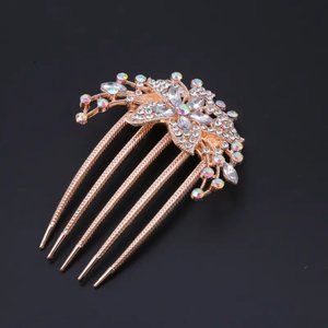 Elegant Rhinestone Hairpin Barrette For Women vintage hair side comb vintage hai